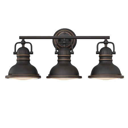 Westinghouse Fixture Wall 60W 3-Light Boswell ORB High-Lights Frosted Prismatic Lens 6116200